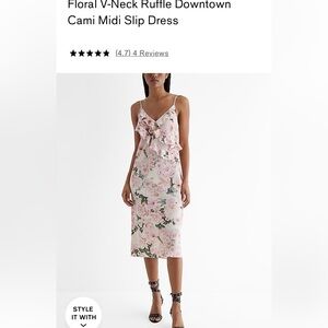 Large midi floral dress from Express- new with tags